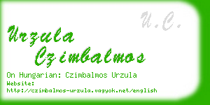 urzula czimbalmos business card